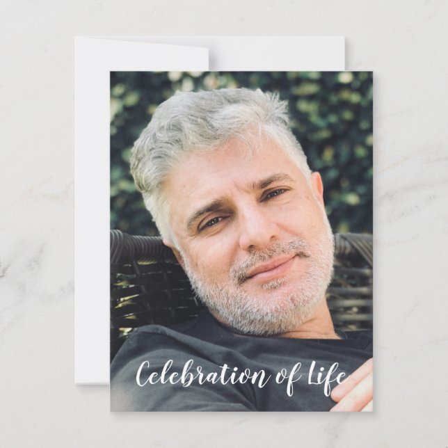 Celebración moderna de la vida con foto (Anverso)