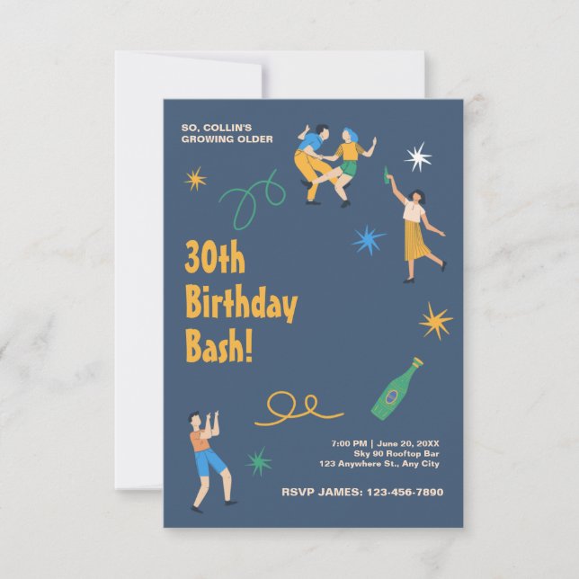 Celebración personalizada de cumpleaños lindo (Anverso)