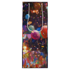Celebración y sip - Bolsa de regalo de vino con gl