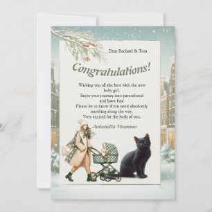 Celebraciones de invierno en la nieve, con gatitos