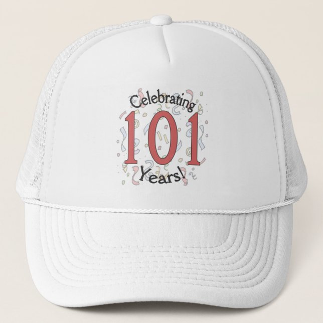 Celebrando 101 años de gorra de confeti (Anverso)