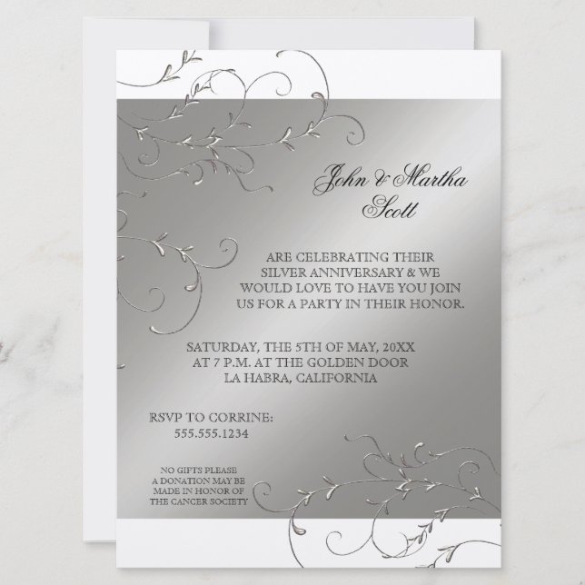 Celebrando 25 años, 25 años de invitación (Anverso)