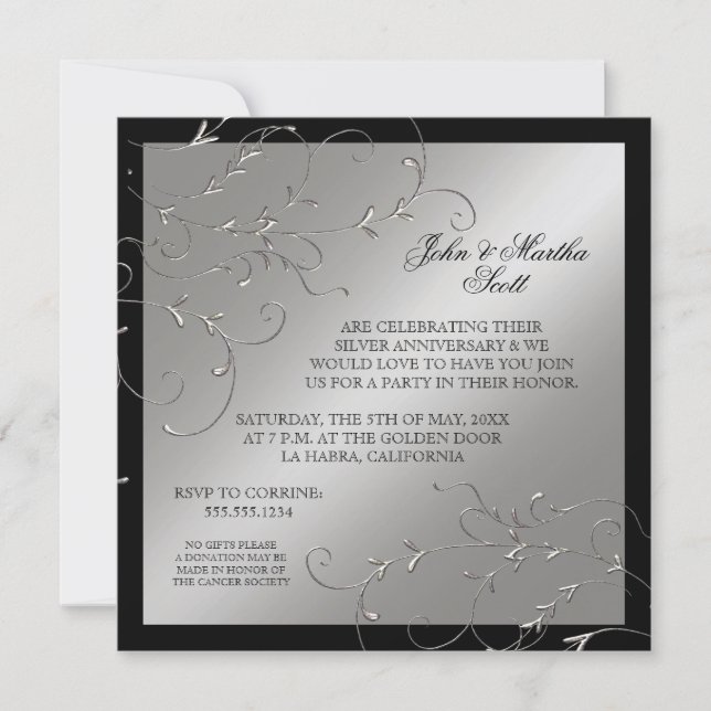 Celebrando 25 años, Invitación del 25 Aniversario (Anverso)