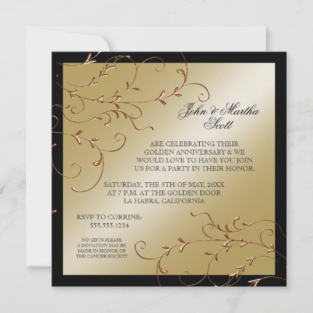 Celebrando 50 años, Invitación al 50 Aniversario (Anverso)