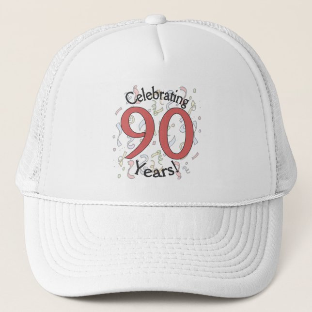 Celebrando 90 años de gorra de confeti (Anverso)