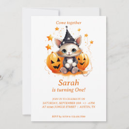 Celebrando a Meow-loween: Invitación a la fiesta d