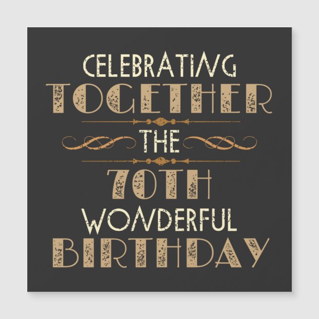 celebrando el cumpleaños 70 (Anverso)