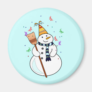 Celebrando el imán de Snowman