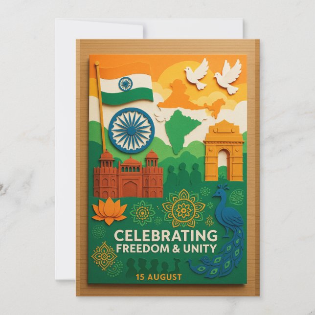 Celebrando la carta de la India de Libertad y Unid (Anverso)