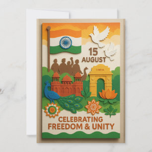 Celebrando la carta de la India de Libertad y Unid