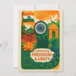 Celebrando la carta de la India de Libertad y Unid
