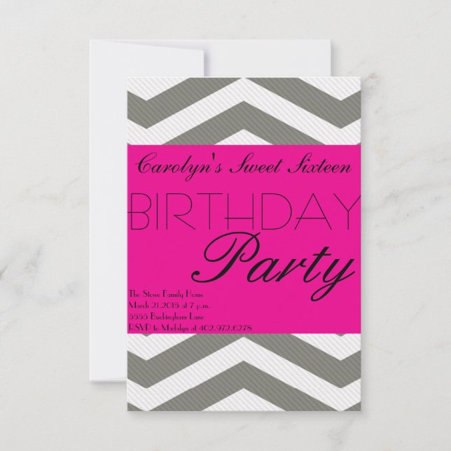 Celebrando la dulce invitación a los dieciséis cum (Anverso)
