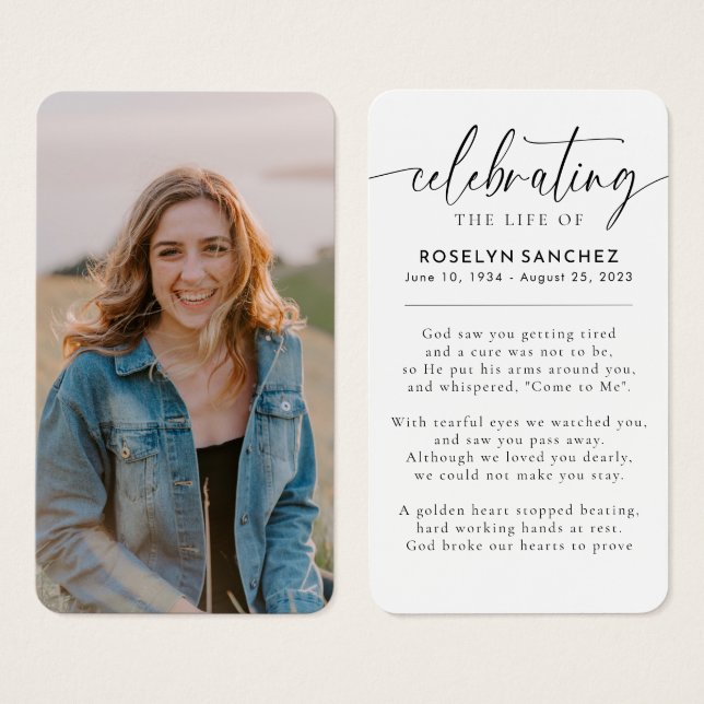 Celebrando la plegaria funeraria de la foto del no (Anverso y reverso)