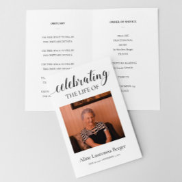 Celebrando la vida del programa funerario con foto