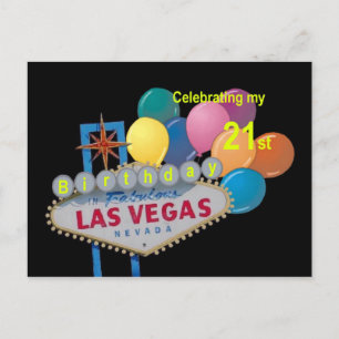 Celebrando mi 21° postal de cumpleaños de Las Vega