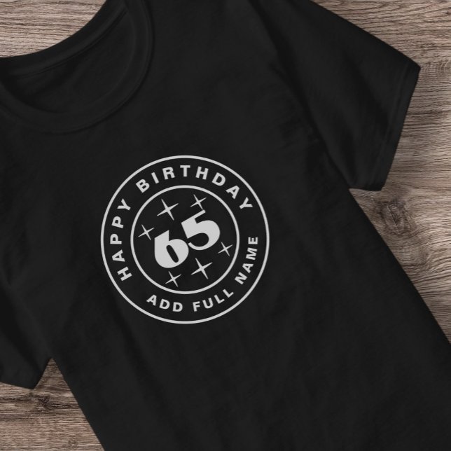 Celebrar 65 años Feliz cumpleaños a la camiseta (Subido por el creador)