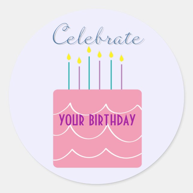 Celebrar a los Pegatinas de cumpleaños (Anverso)