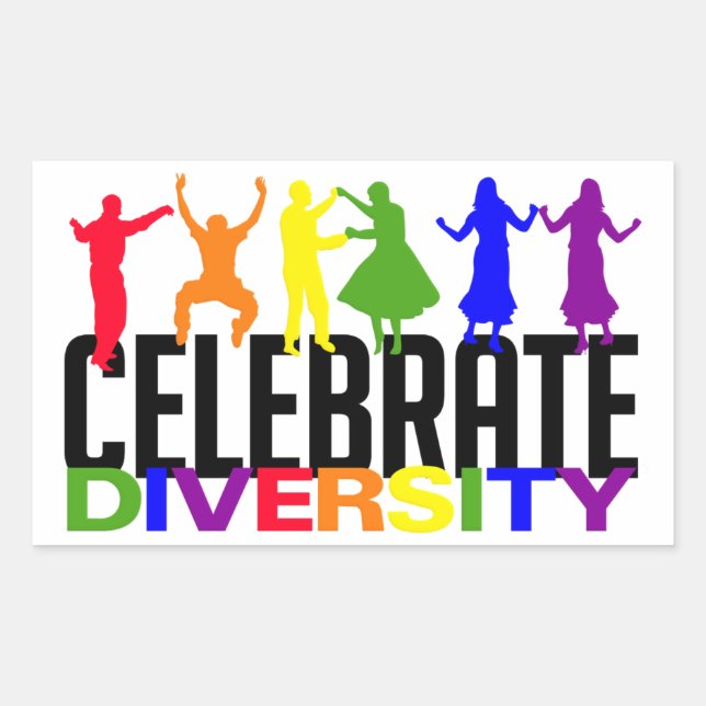Celebrar a los pegatinas de la diversidad (Anverso)