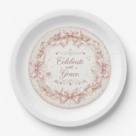 Celebrar con gracia con plato de papel