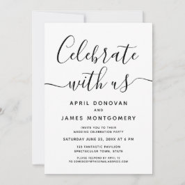 Celebrar con la invitación a la boda de la tipogra