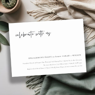 Celebrar Con La Invitación De Compromiso De Caligr
