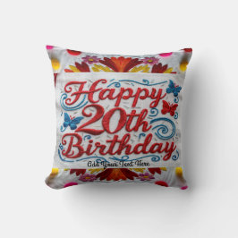 Celebrar con un Cojín decorativo de cumpleaños núm