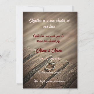 "Celebrar el amor: Elegante invitación a la boda