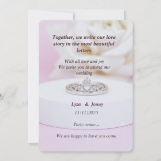 "Celebrar el amor: Elegante invitación a la boda