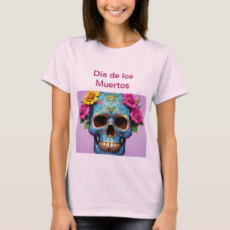 Celebrar el Día de los Muertos en camiseta