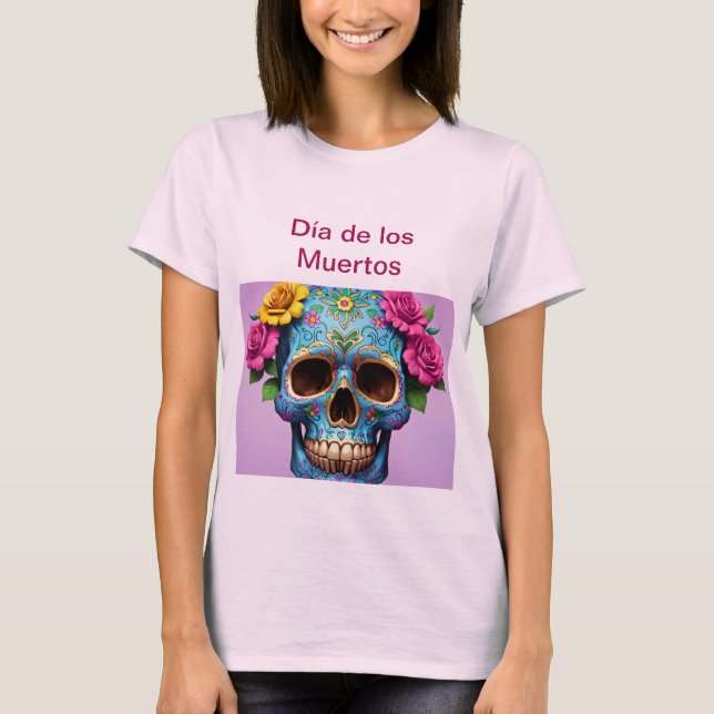 Celebrar el Día de los Muertos en camiseta (Anverso)
