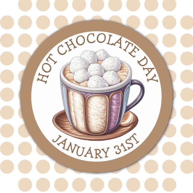 Celebrar el Día del Chocolate Caliente, pegatinas  (Subido por el creador)