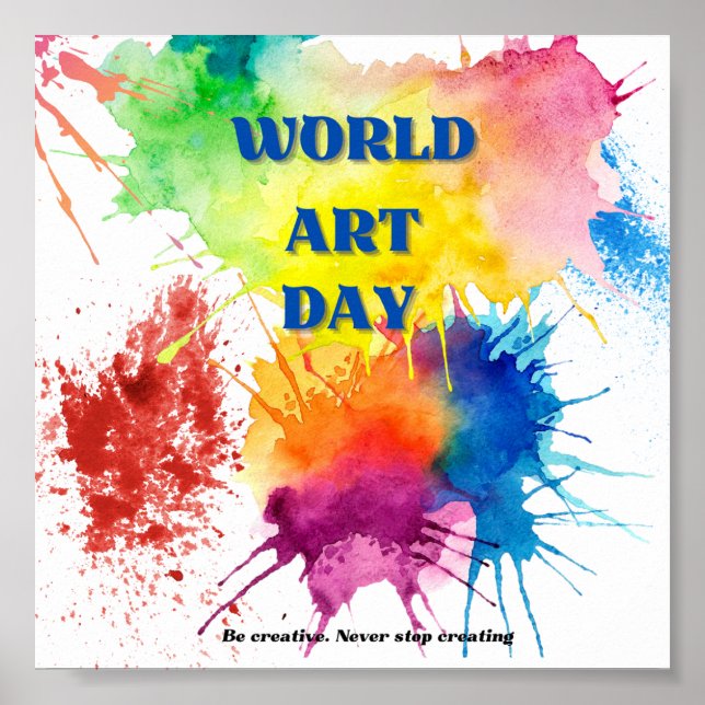 Celebrar el Día Mundial del Arte con asombrosa acu (Frente)