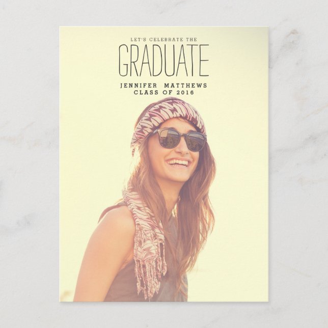 Celebrar el Grad | Invitación a la fiesta de gradu (Anverso)