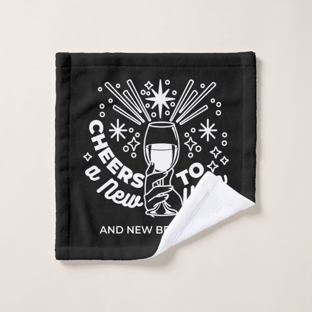 Celebrar el nuevo Ilustracion de Vidrio de los Nue (Toallita)