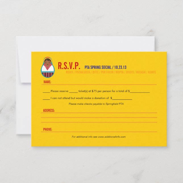 Celebrar evento de cultura y diversidad RSVP (Anverso)