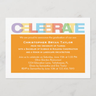 Celebrar invitación a graduación