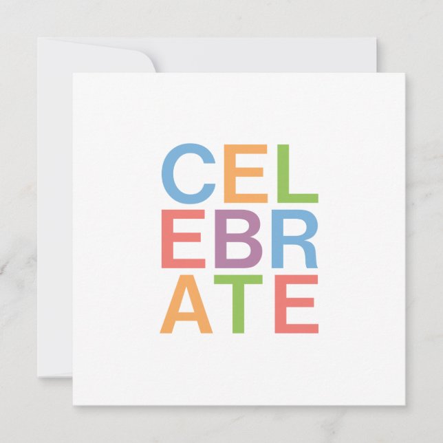 CELEBRAR invitación moderna (Anverso)