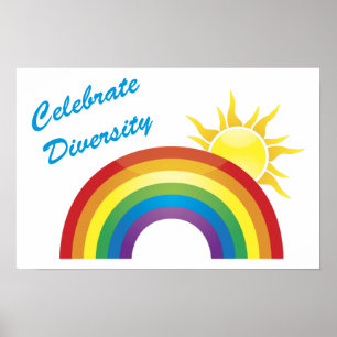 Celebrar la diversidad de Posters arcoiris y solar