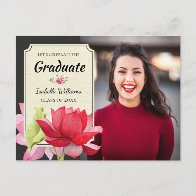 Celebrar la invitación a la fiesta de graduación d (Anverso)