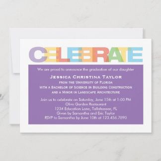 Celebrar la invitación a la graduación