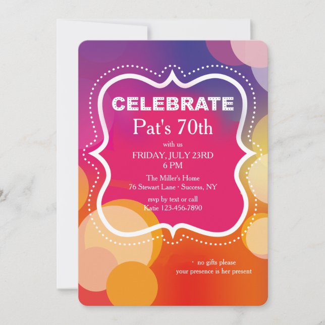Celebrar la invitación a Marquee (Anverso)