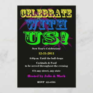 Celebrar la invitación de Año Nuevo