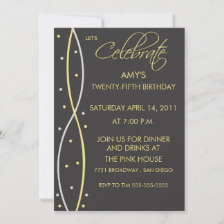 Celebrar la invitación de fiesta de cumpleaños