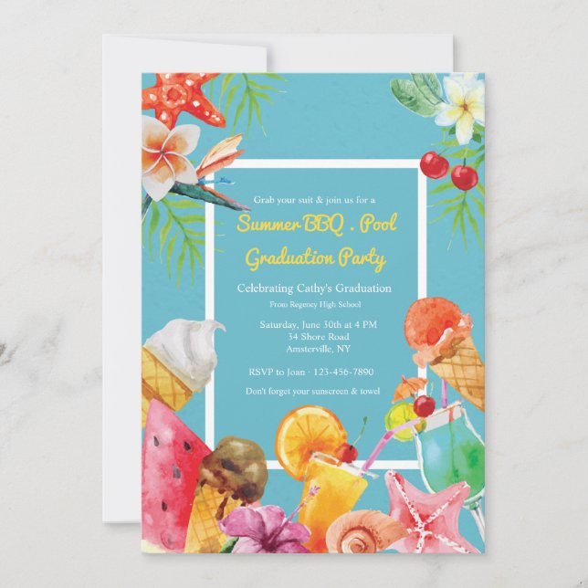 Celebrar la invitación de verano (Anverso)