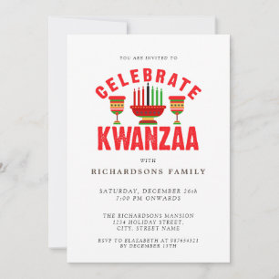 Celebrar la invitación del partido Kwanzaa