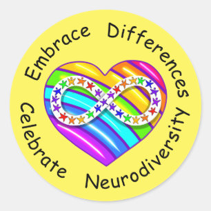 Celebrar la neurodiversidad Autismo Pegatinas del