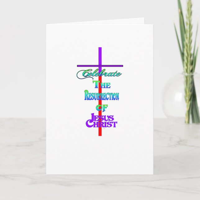 Celebrar la tarjeta de Pascua de Resurrección (Anverso)