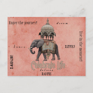 Celebrar la tarjeta de post de vida