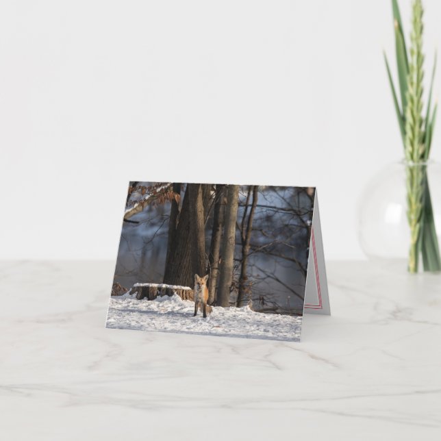 Celebrar la tarjeta de vacaciones plegada en invie (Anverso)