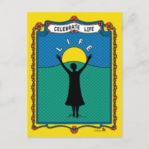 Celebrar la vida B_ postal